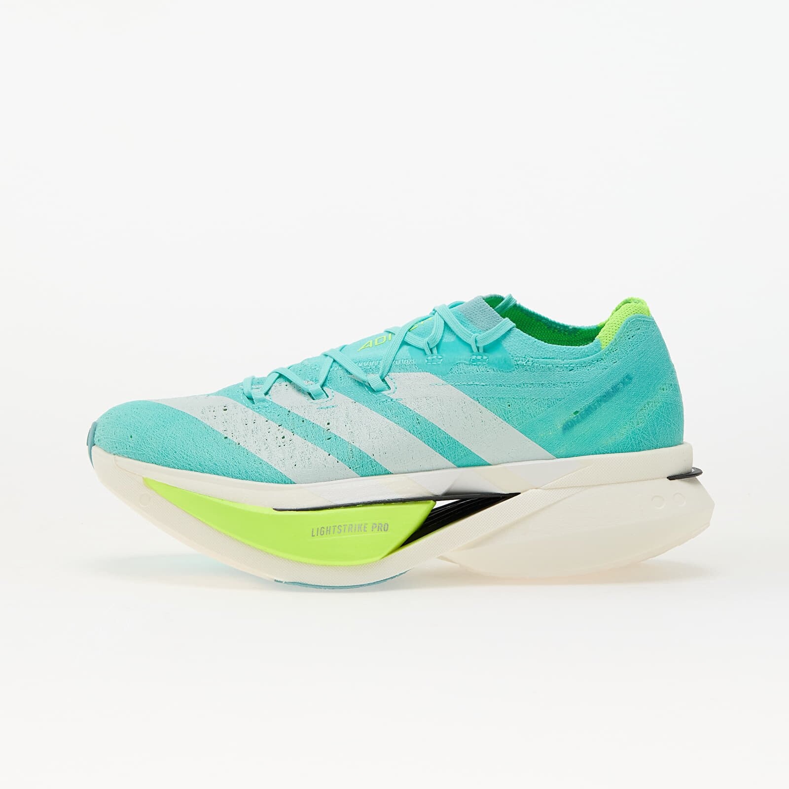 Sneakers adidas Adizero Prime X3 STRUNG Running Flash Aqua/ Zero Met./ Lucid Lemon UK 8.5