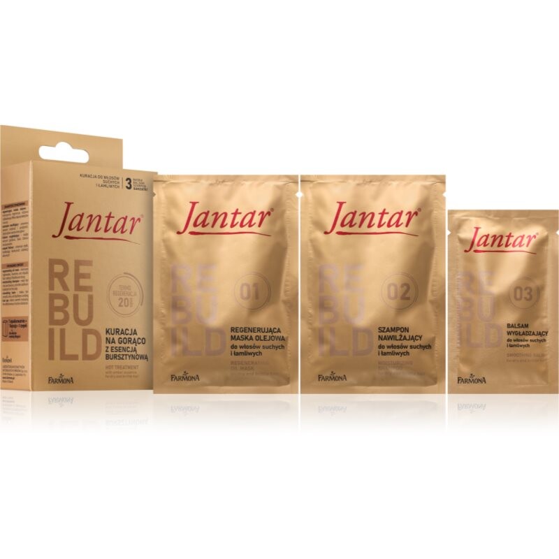 Farmona Jantar Hot Treatment nourishing mask for hair 3 pc
