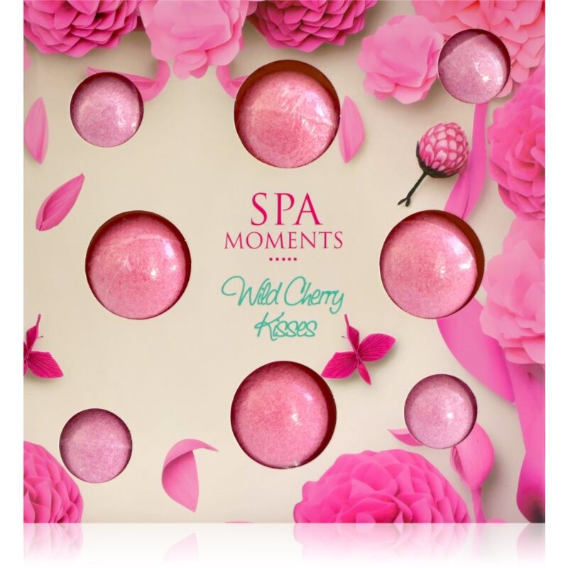 Spa Moments Wild Cherry Kisses fizzy bath bombs