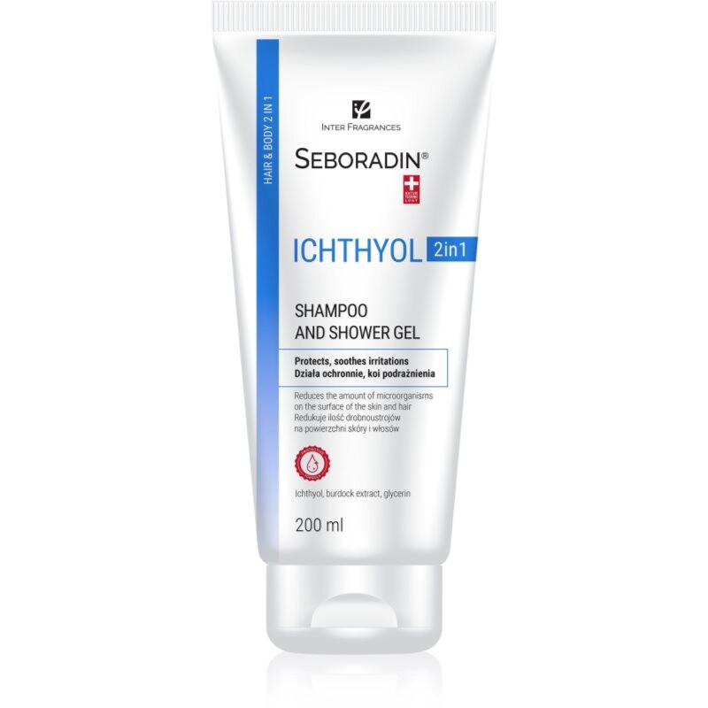 Seboradin Ichthyol 2-in-1 shower gel and shampoo for irritated skin 200 ml