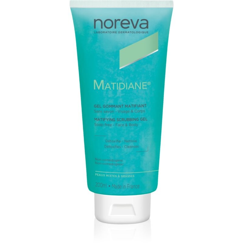 Noreva Matidiane Matifying Scrubbing Gel cleansing gel scrub for oily and problem skin 200 ml