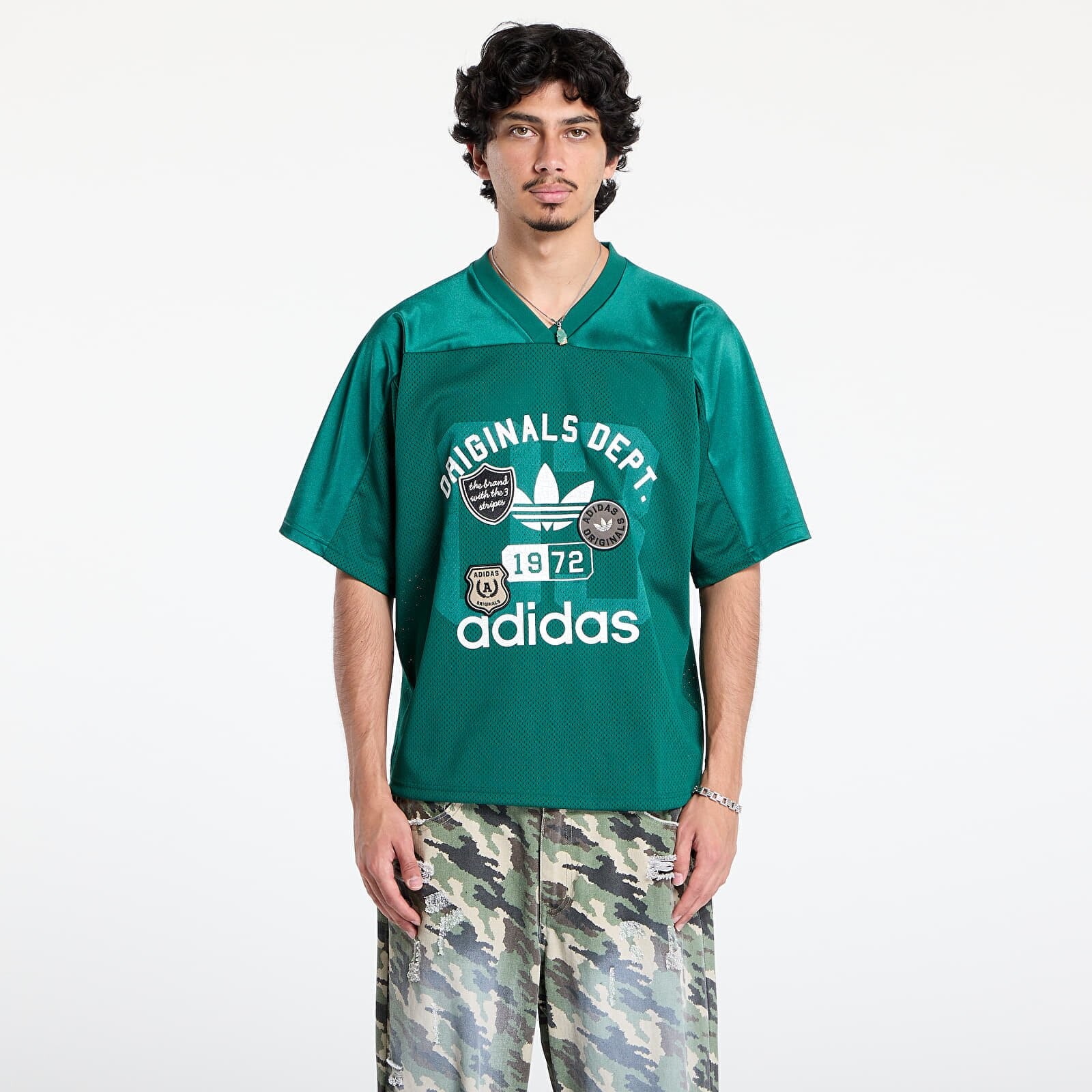 T-shirt adidas Originals Dept. Graphic Mesh Jersey Collegiate Green S
