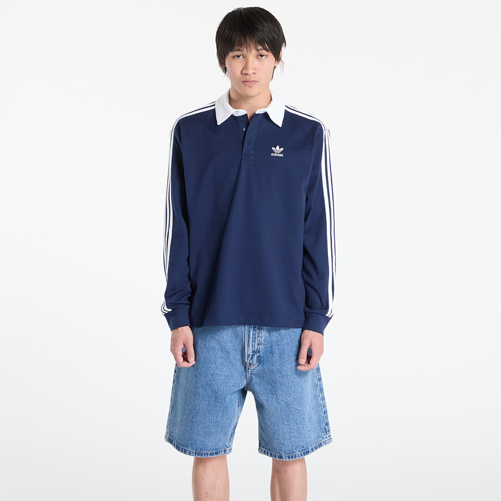 T-shirt adidas Adicolor Rugby Polo Shirt Night Indigo/ White S