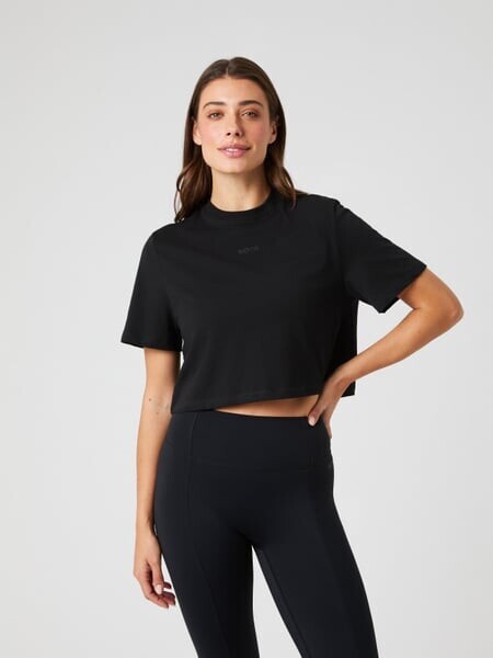 Björn Borg Studio Oversized Cropped T-shirt Black, XXL
