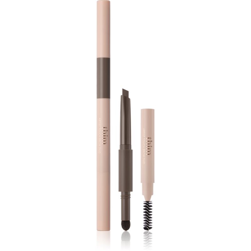 thim Artist Touch Brow Duo dual-ended eyebrow pencil with brush shade 02 Natural Brown 0.6 g