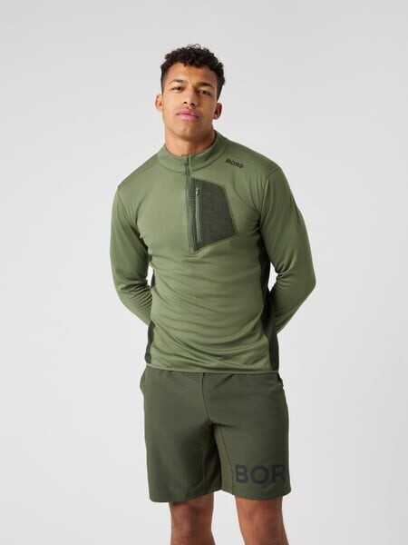 Björn Borg Borg Fleece Midlayer Green, L