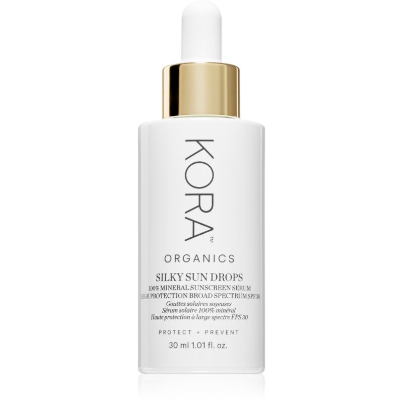 KORA Organics Silky Sun Drops sun lotion for the face SPF 30 30 ml