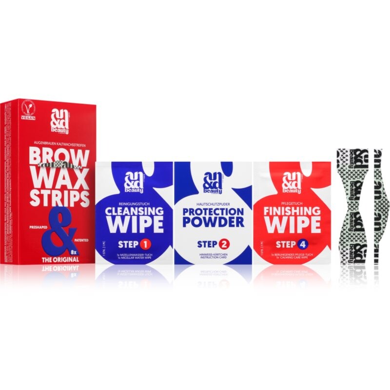 A.N.D. Beauty Wax Strips Brow depilatory wax strips for eyebrows 8 pc