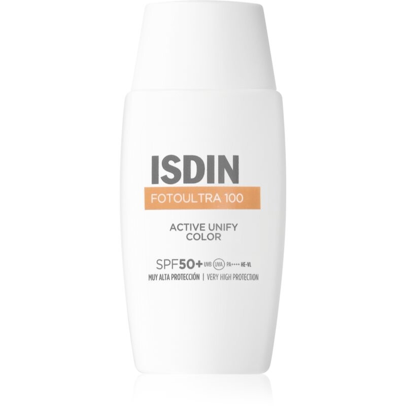 ISDIN FotoUltra 100 Active Unify Color Depigmentant SPF50+ protective tinted facial fluid 50 ml
