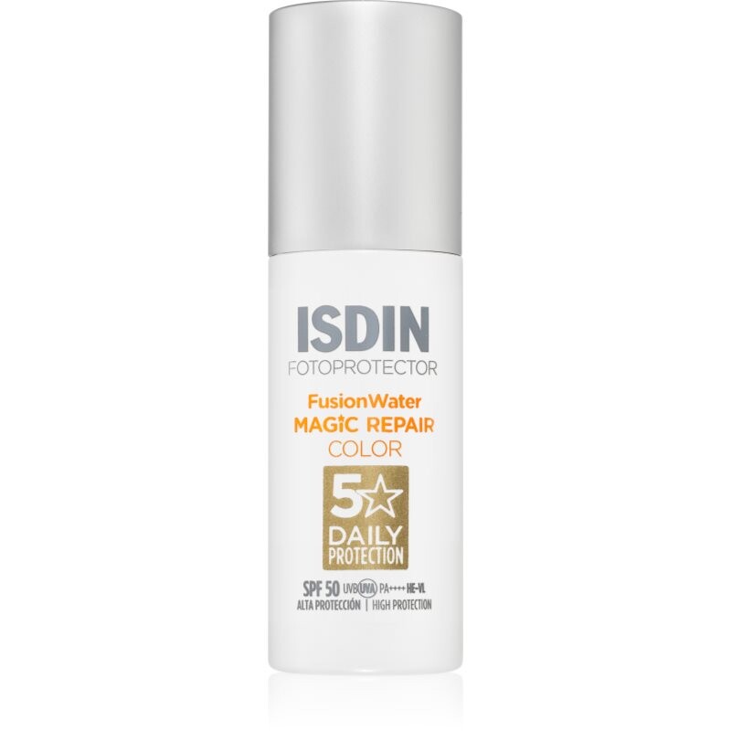 ISDIN Fotoprotector FusionWater Magic Repair Color protective tinted facial fluid SPF 50 50 ml