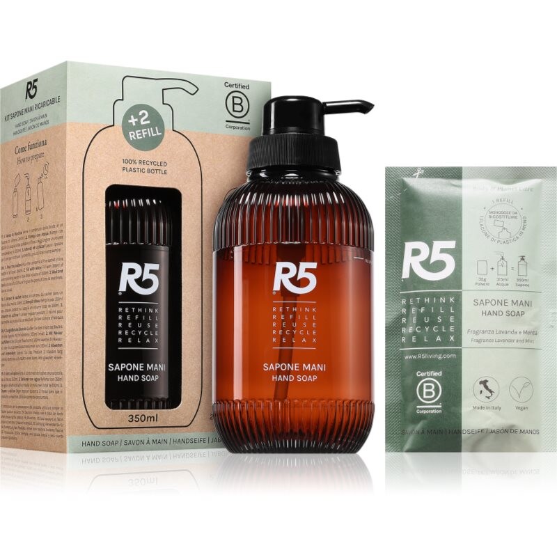 R5 Sapone Mani liquid soap + one refill