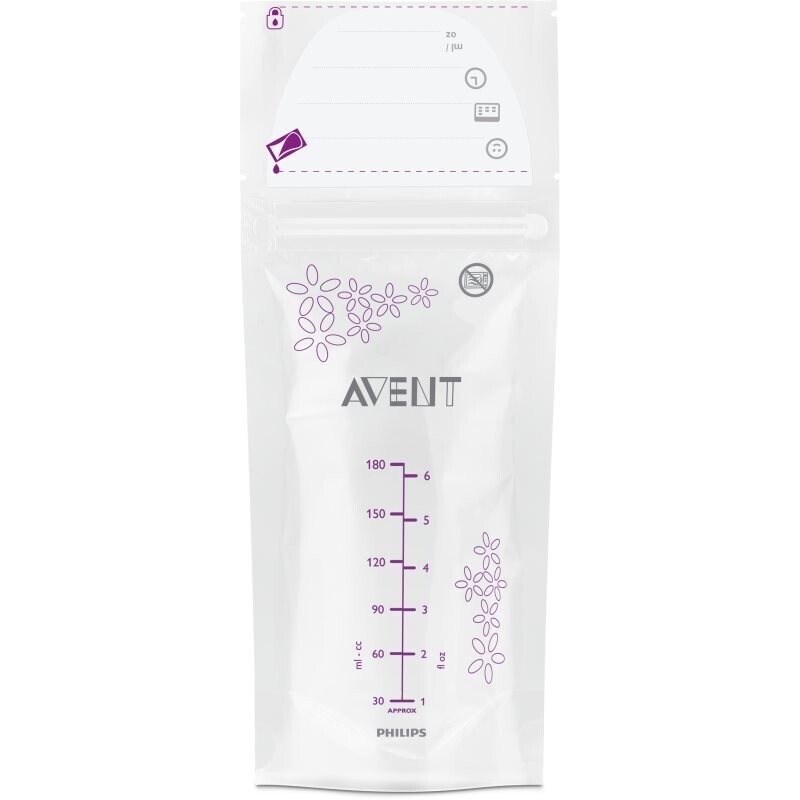 Philips Avent Breast Milk Bags SCF603/25 pouch for breast milk storage 25x180 ml
