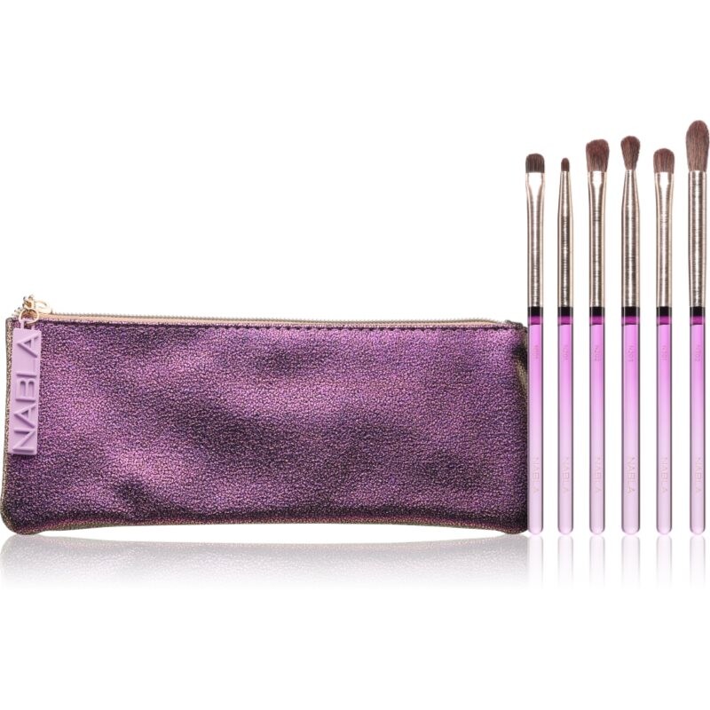 NABLA Cosmetics Amethyst eye makeup brush set with bag