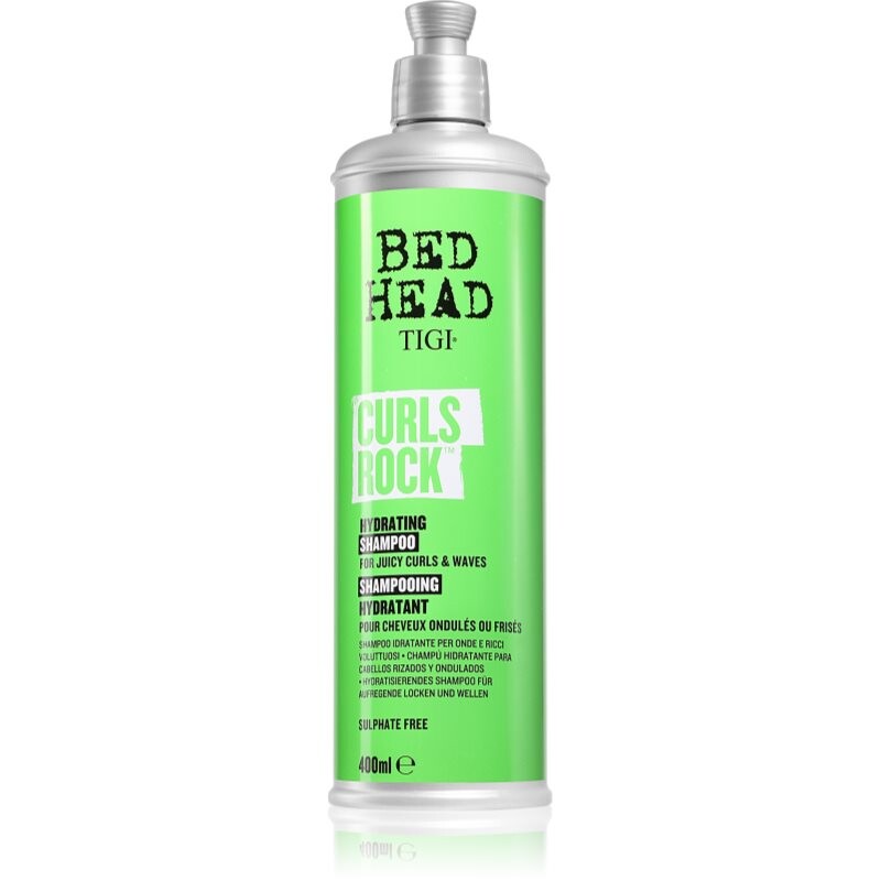 TIGI Curls Rock Hydrating Shampoo moisturising shampoo for wavy and curly hair 400 ml