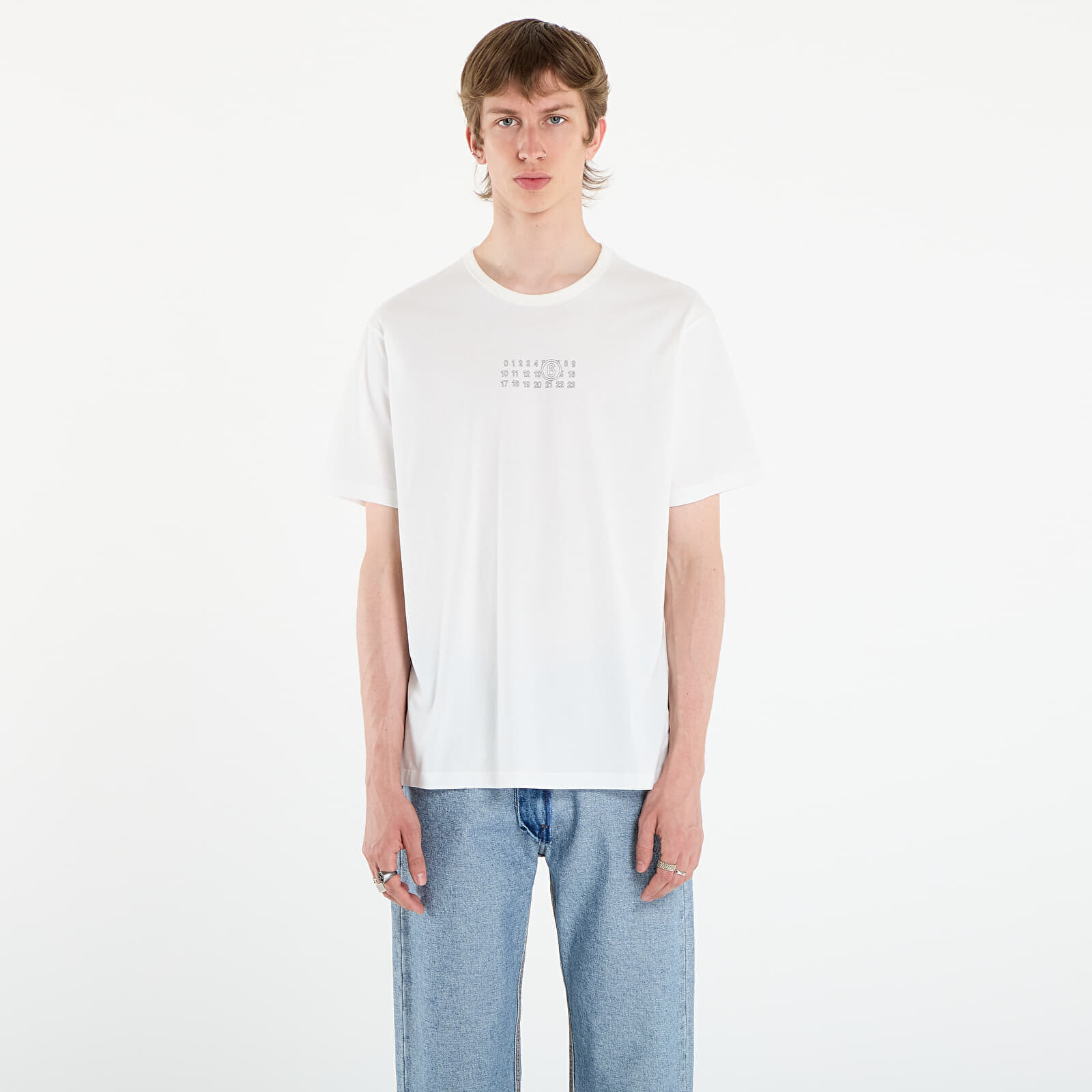 T-shirt MM6 Broken Plate Print T-Shirt Off White L