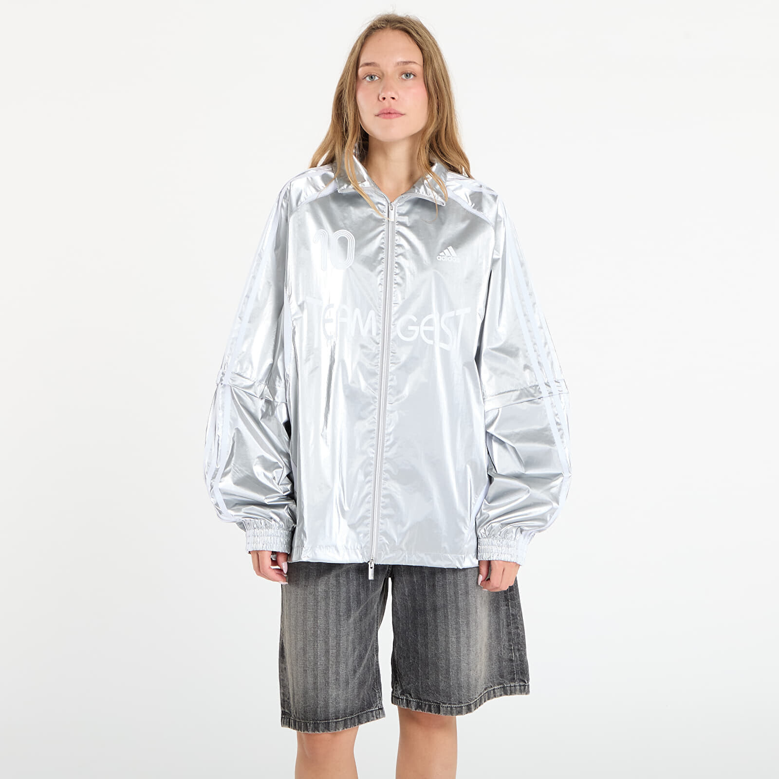 Jacket adidas Adilenium Season 4 Teamgeist Oversized Silver Track Top Silver Met. L