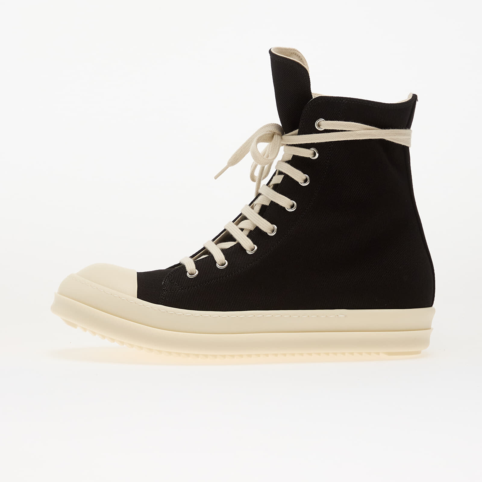 Sneakers Rick Owens Denim Shoes - Sneaks Black/ Milk/ Milk UK 40