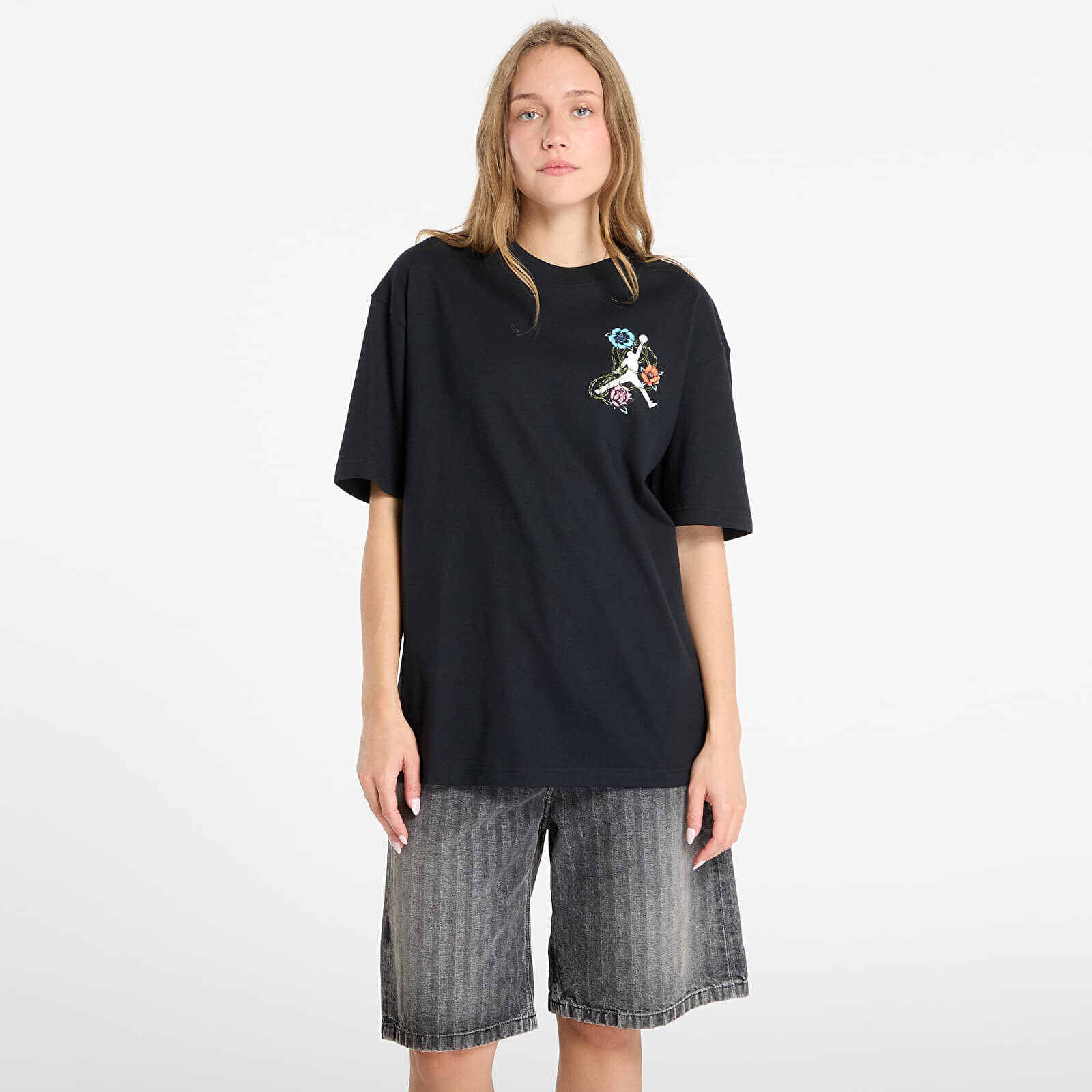 T-shirt Jordan Flight Women's Oversized Graphic T-Shirt Black L