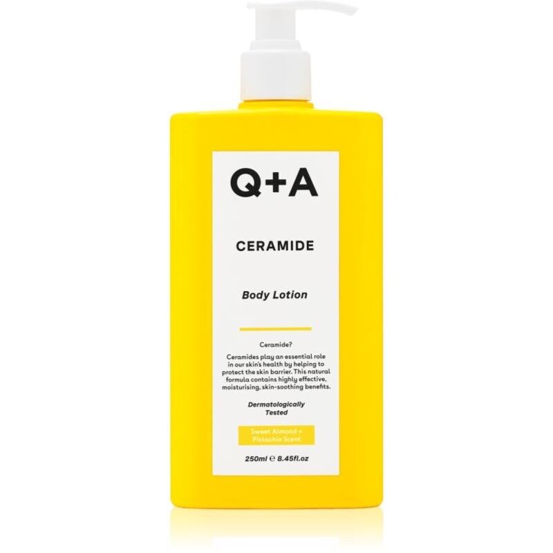 Q+A Ceramide hydrating body lotion with ceramides fragrance Sweet Almond + Pistachio 250 ml