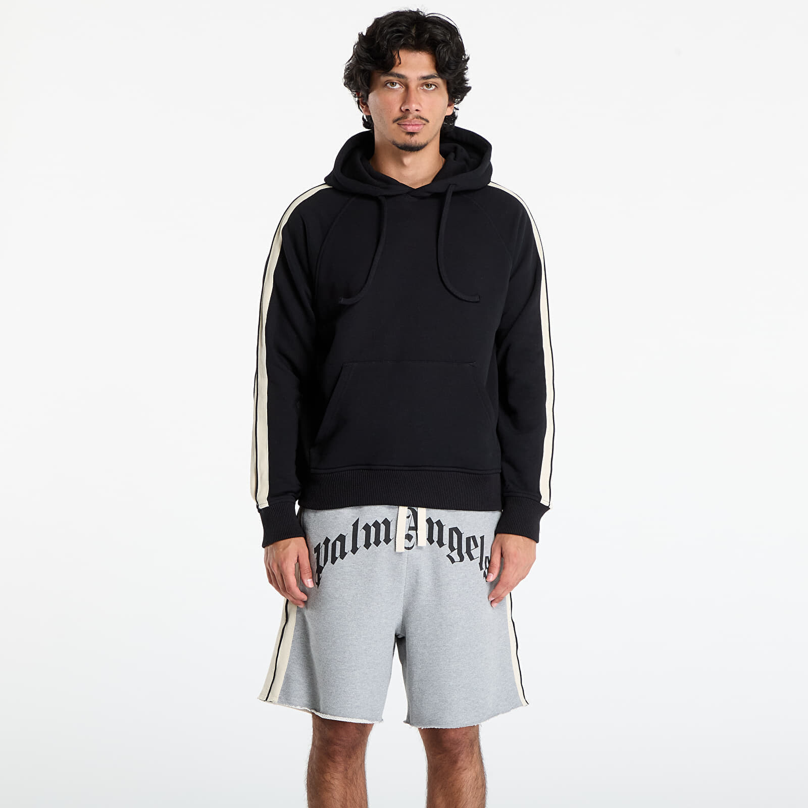 Sweatshirt Palm Angels Curved Logo Track Hoody Black/ Off White L