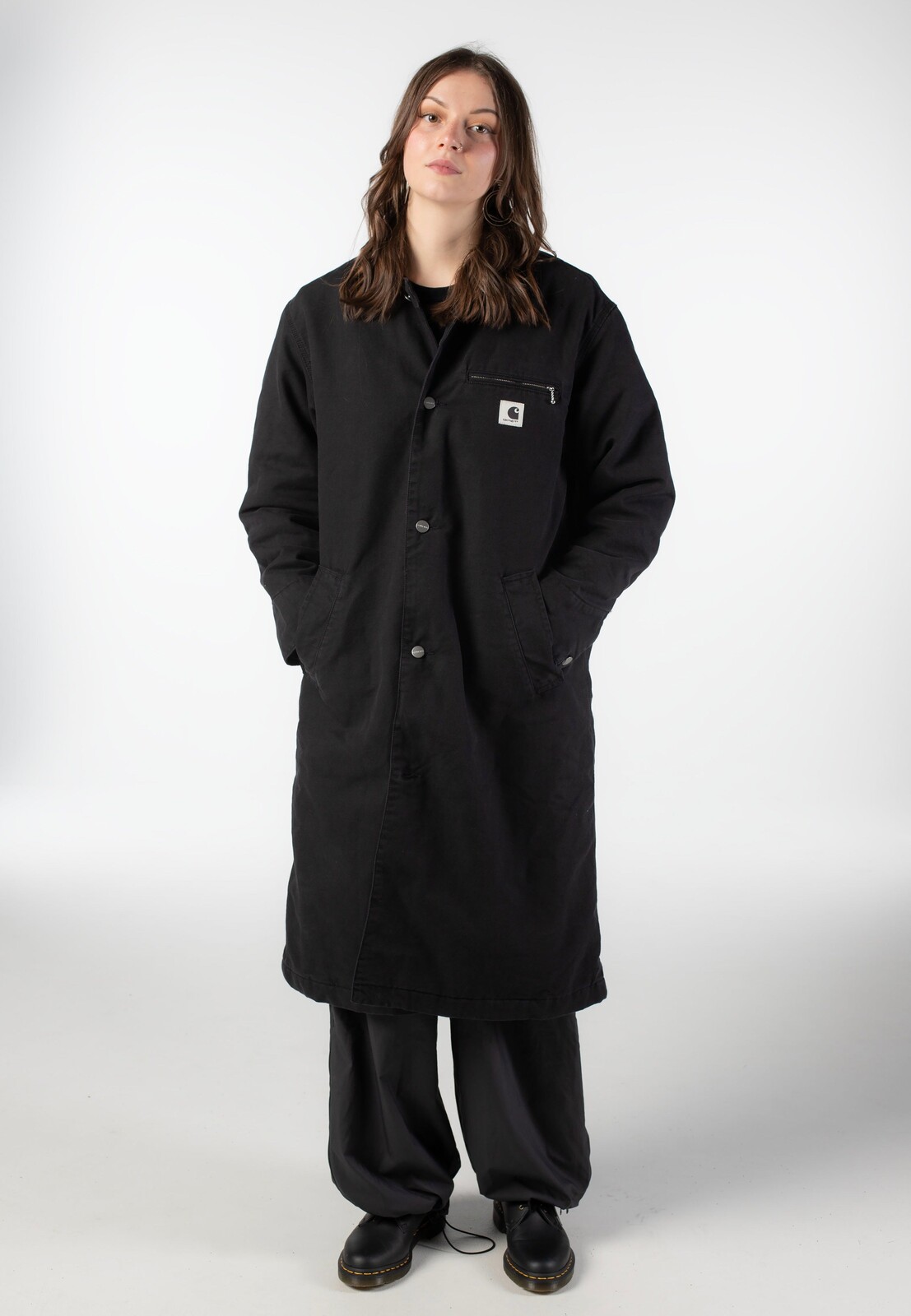 Carhartt WIP - W' Webster Stone Washed Black/Black - Jacket - black - S - 100% Cotton