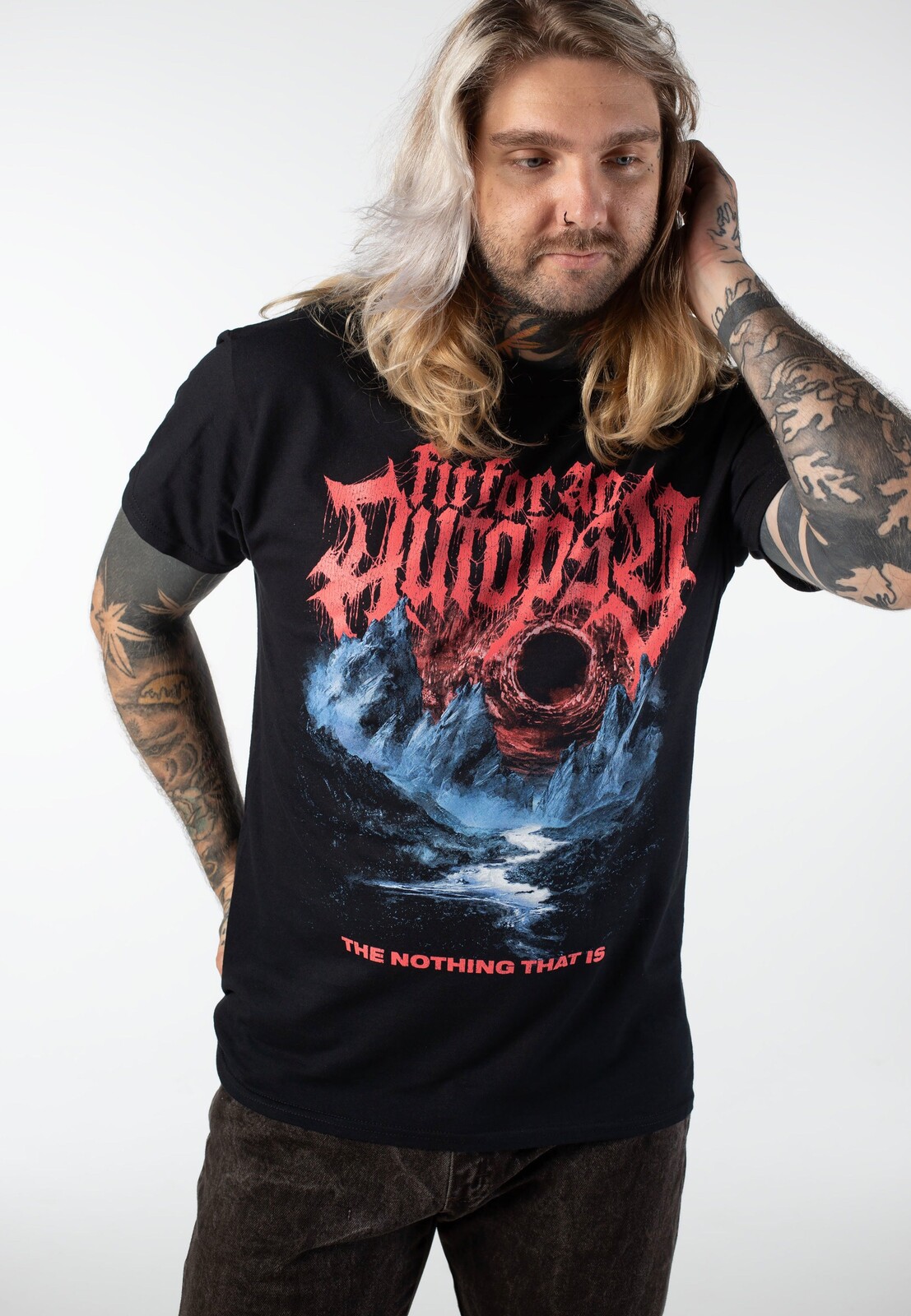 Fit For An Autopsy - Red Black Hole - T-Shirt - black - L - 100% Cotton,Jersey