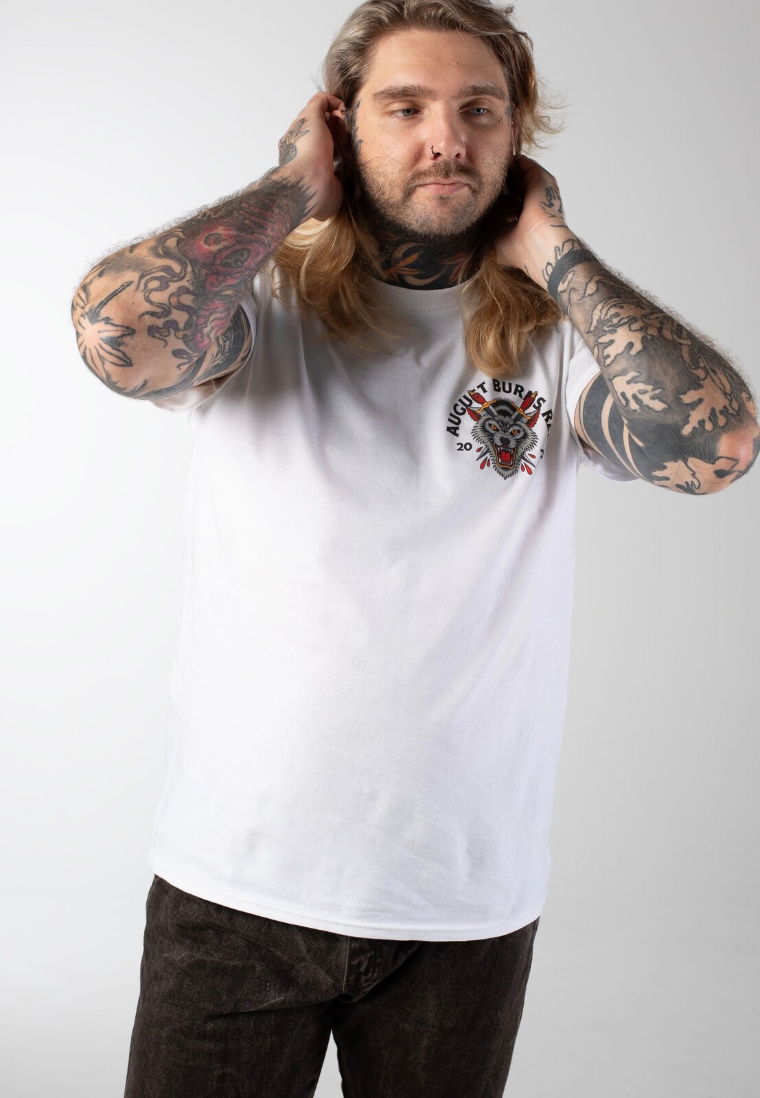 August Burns Red - Paramount Wolf White - T-Shirt - white - L - 100% Cotton,Jersey