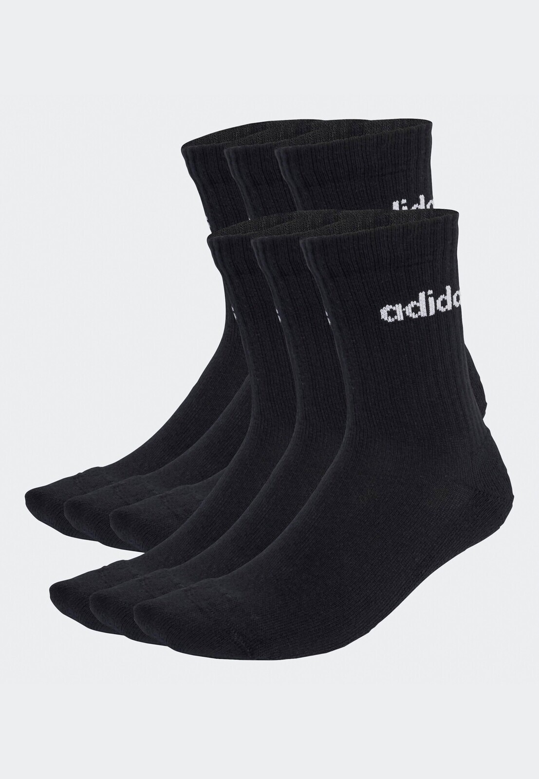 Adidas - Linear CrewPack Of 6 Black/White - Socks