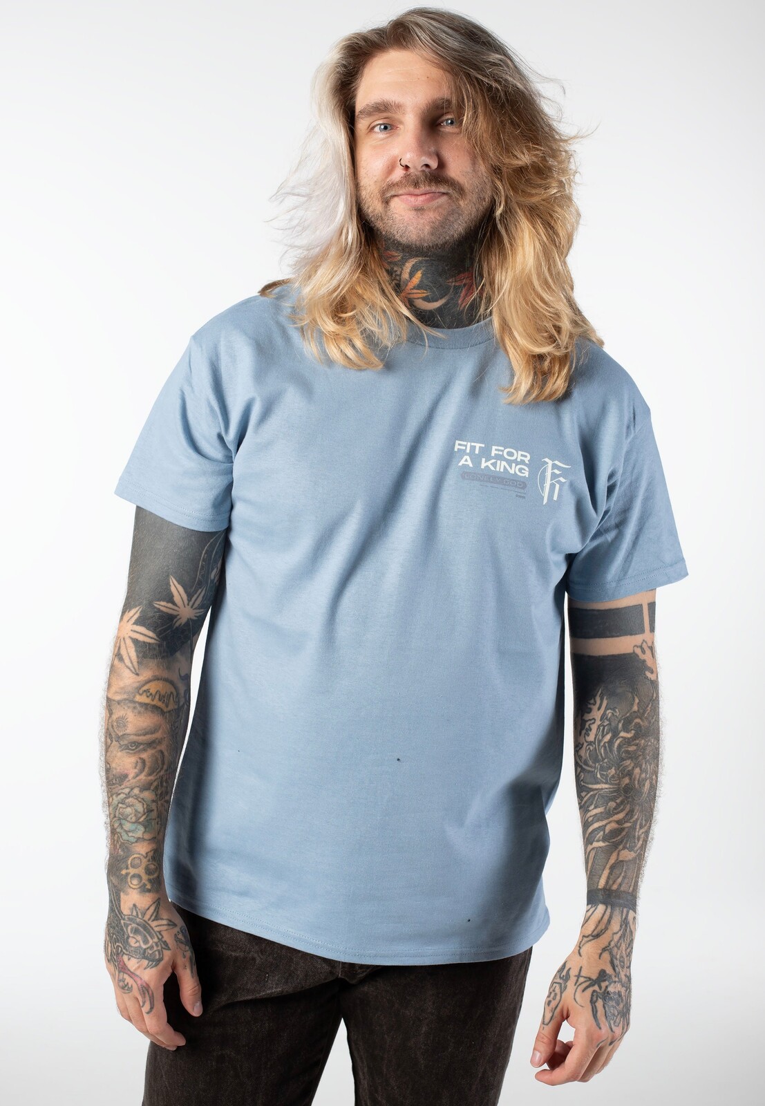 Fit For A King - No Tomorrow Stone Blue - T-Shirt - blue - L - 100% Cotton,Jersey