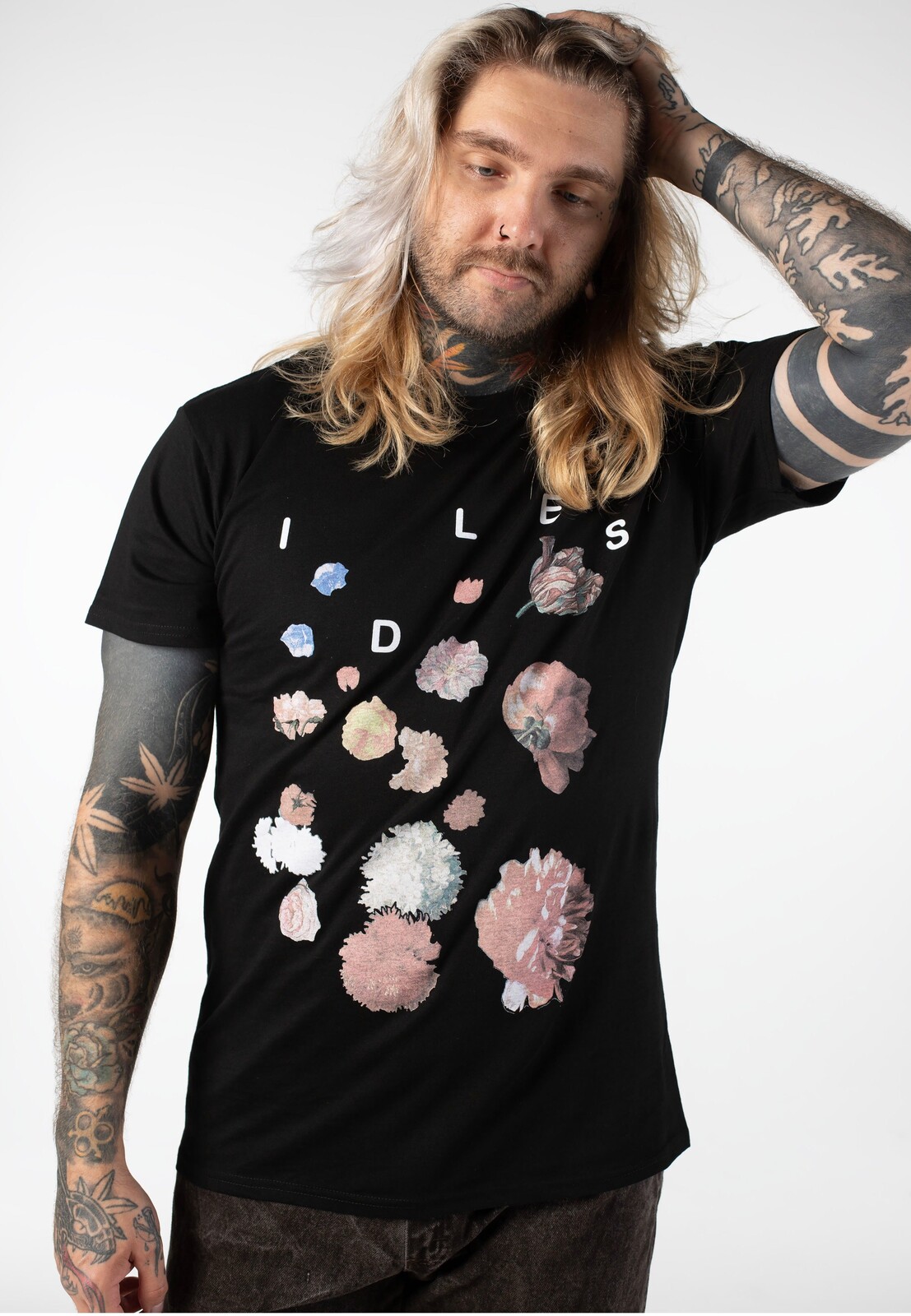 IDLES - Flowers - T-Shirt - black - L - Jersey
