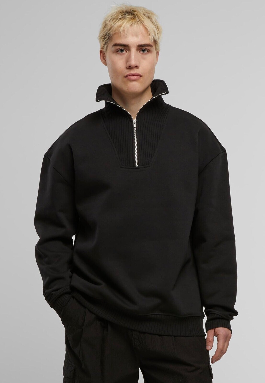 Urban Classics - Cut & Sew Black - Sweater - black - L - Sweat