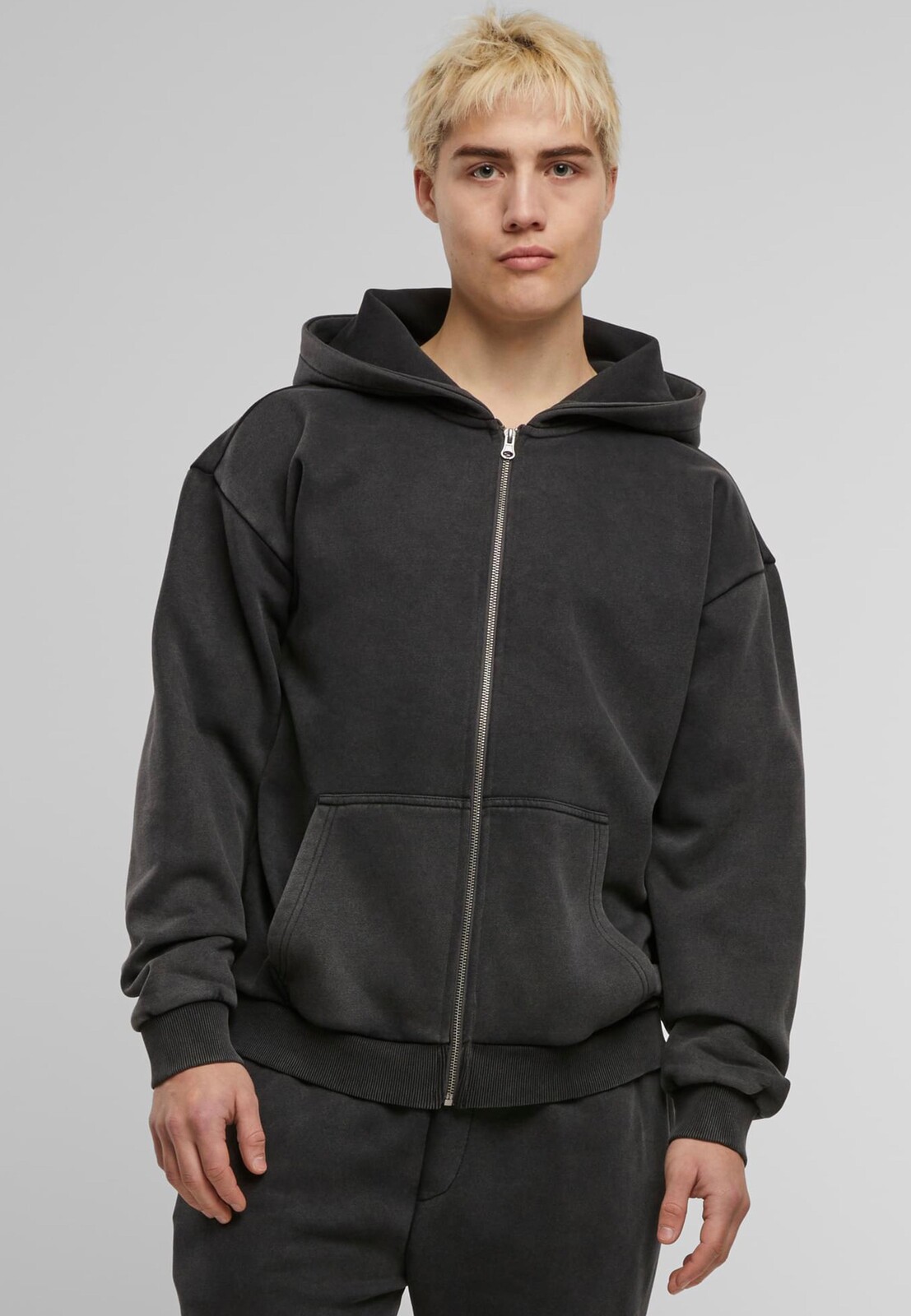 Urban Classics - Vintage Heavy Magnet - Zipper - grey - L - Sweat