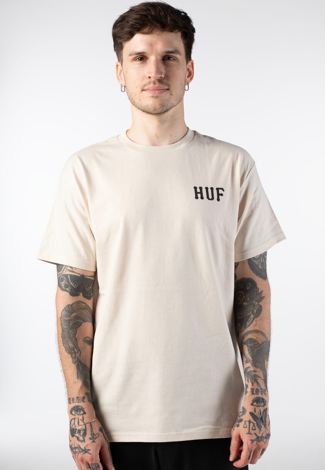 HUF - Huf Classic H Natural - T-Shirt - beige - L - 100% Cotton,Jersey