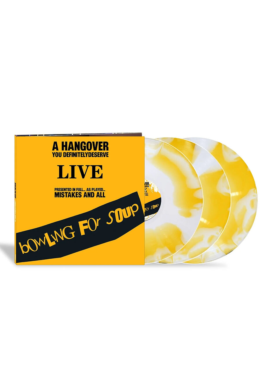 Bowling For Soup - A Hangover You Definitely Deserve (Live) Ltd. Yellow/White - Colored 3 Vinyl