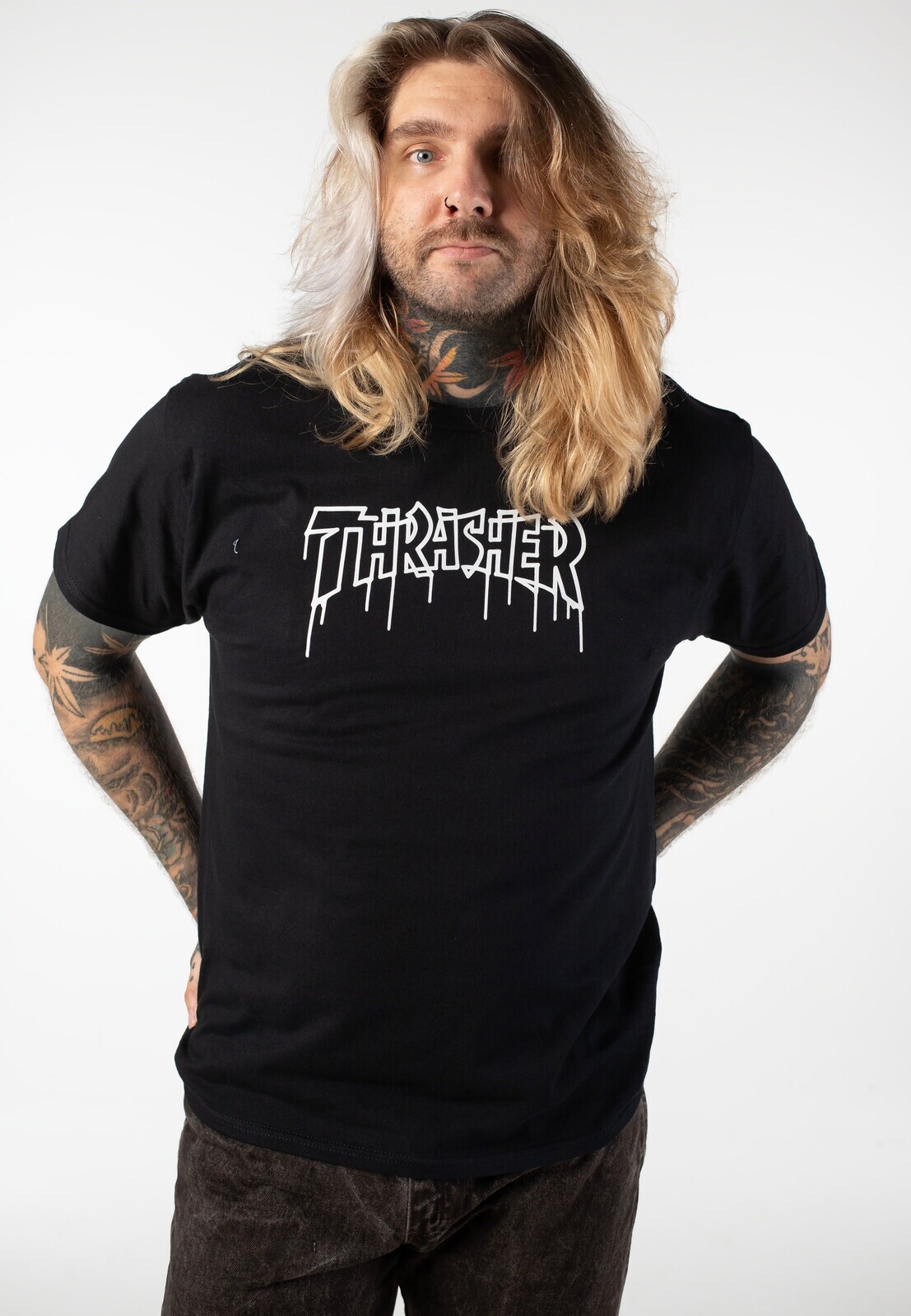 Thrasher - One-Liner - T-Shirt - black - L - 100% Cotton,Jersey