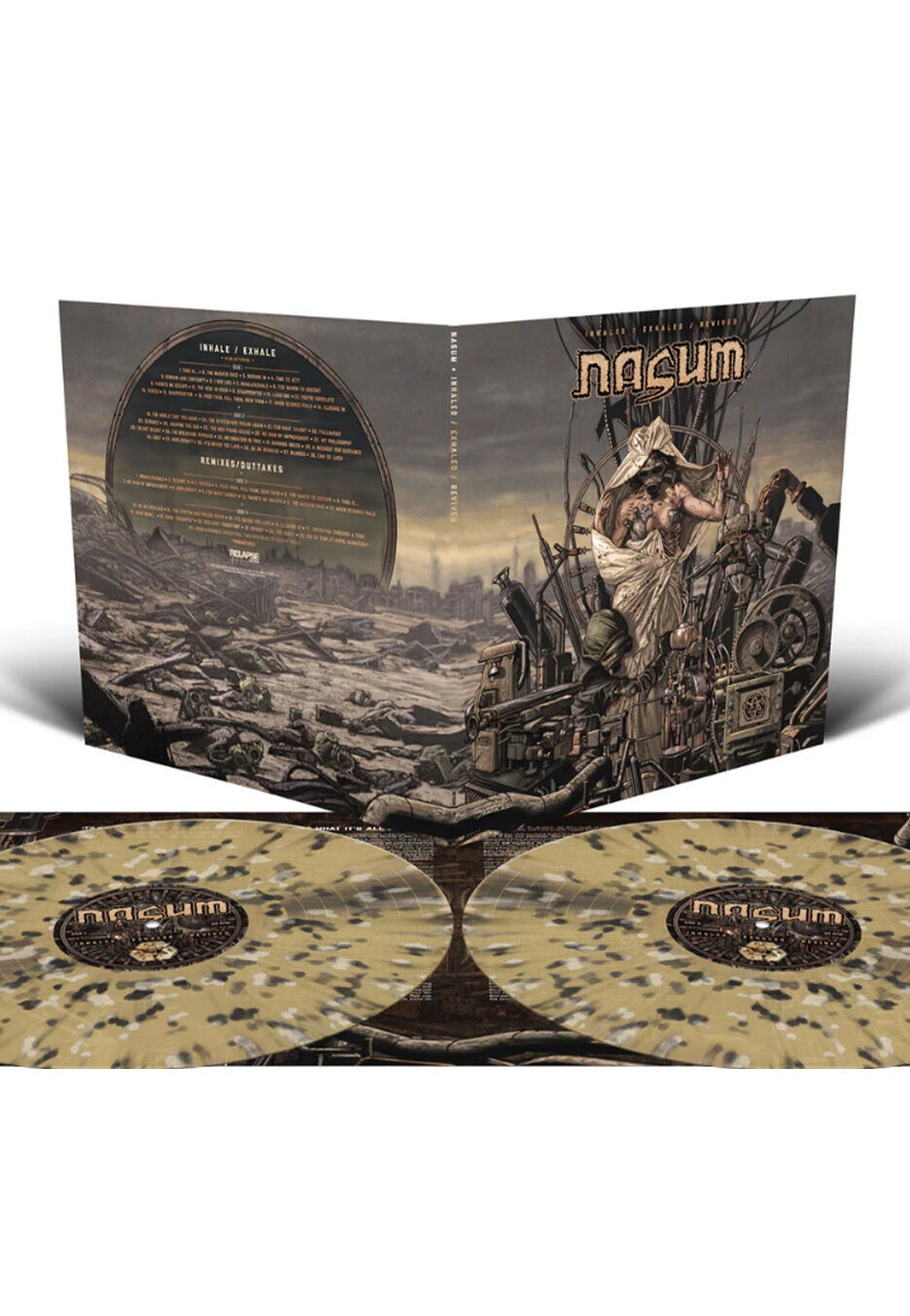 Nasum - Inhaled/Exhaled/Revived Translucent Gold w/ Bone/Black/Metallic Silver - Splattered 2 Vinyl