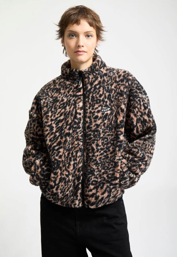 Volcom - Wylding Out Sherpa Animal Print - Jacket - brown - L - Fleece
