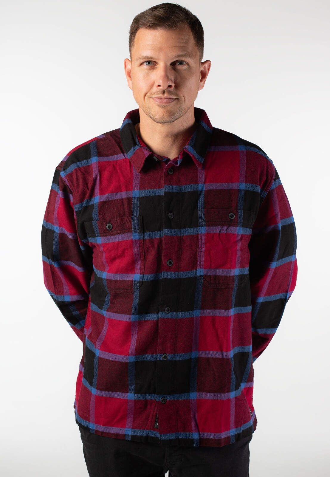 Vans - Larkspur Plaid Flannel Bordeaux/Black - Shirt