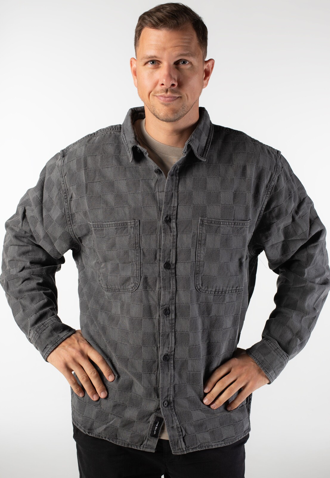 Vans - Hastings Checkerboard Denin Woven Faded Black - Shirt