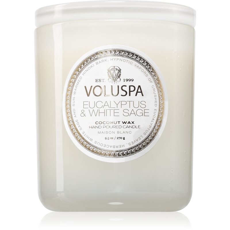 VOLUSPA Maison Blanc Eucalyptus & White Sage scented candle Classic 270 g