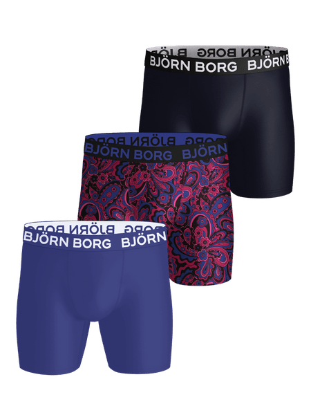 Björn Borg Sports Microfiber Boxers 3-pack Blue, S