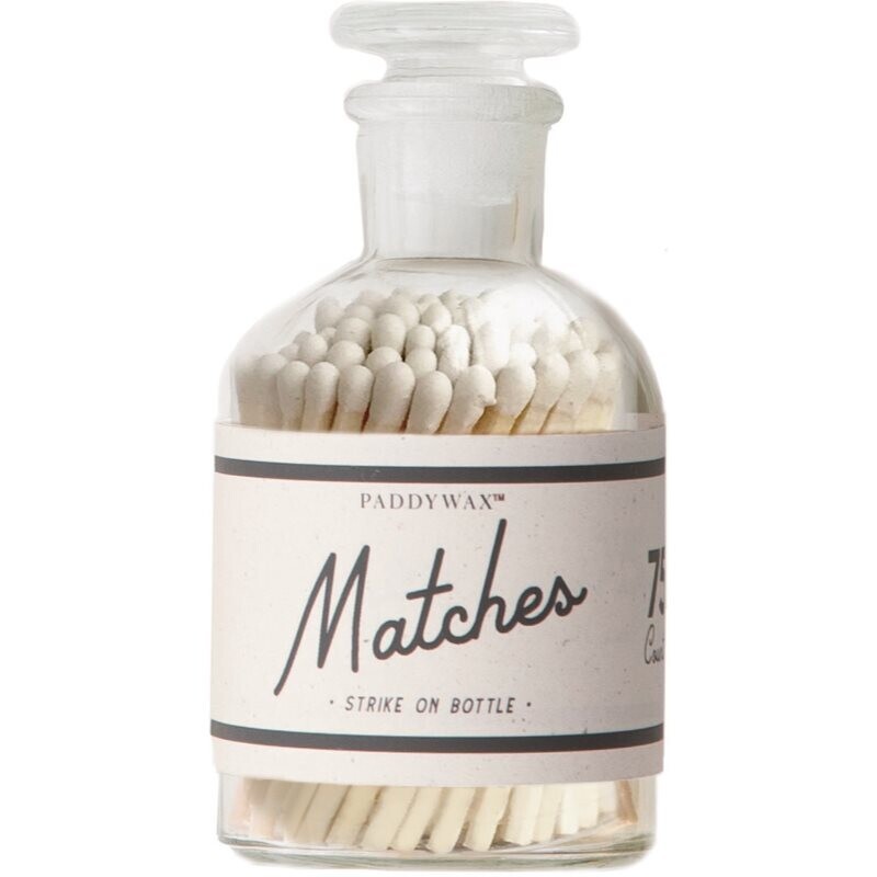 Paddywax Matches White Glass matches 75 pc