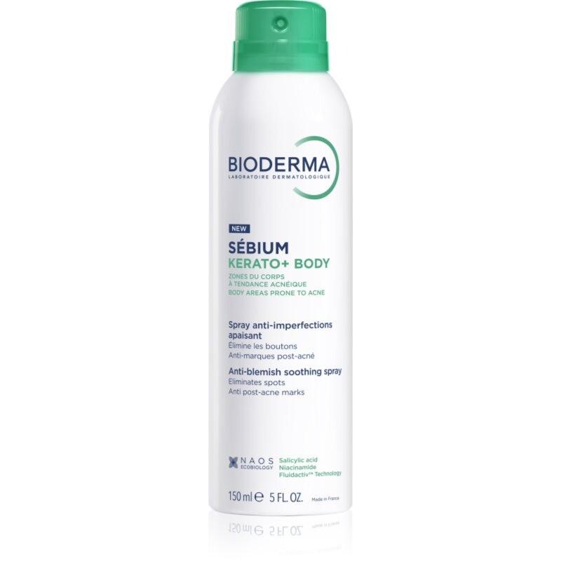 Bioderma Sébium Kerato+ Body body spray to treat acne, redness and acne scarring 150 ml