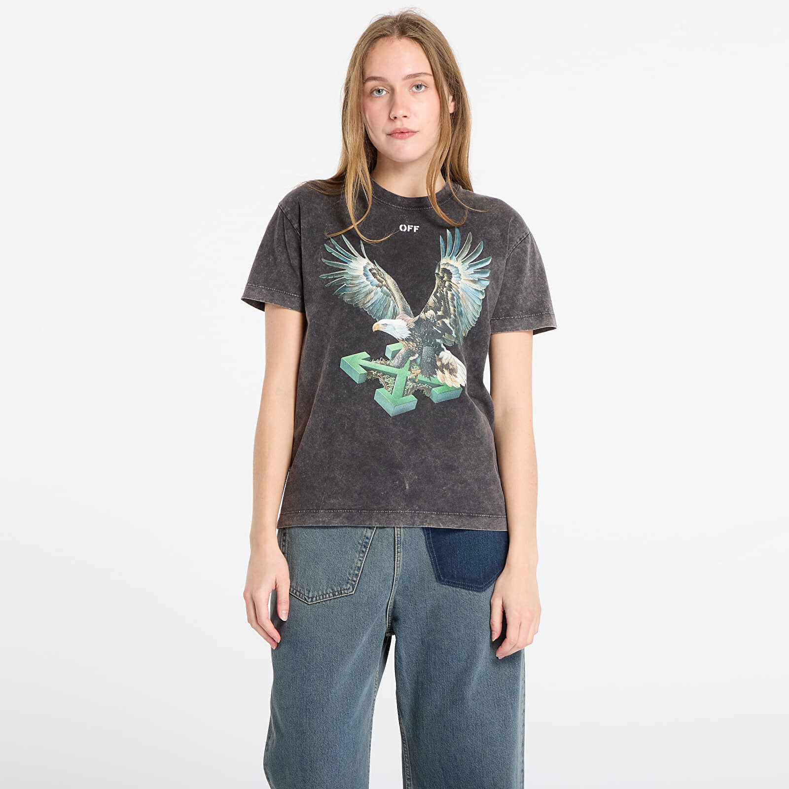 T-shirt Off-White Eagle Arrow 90S Skate S/S T-Shirt Marble Black S