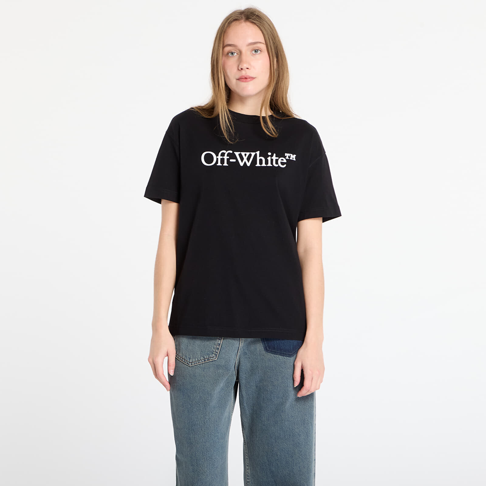 T-shirt Off-White Big Logo Bookish Casual Tee Black/ White S