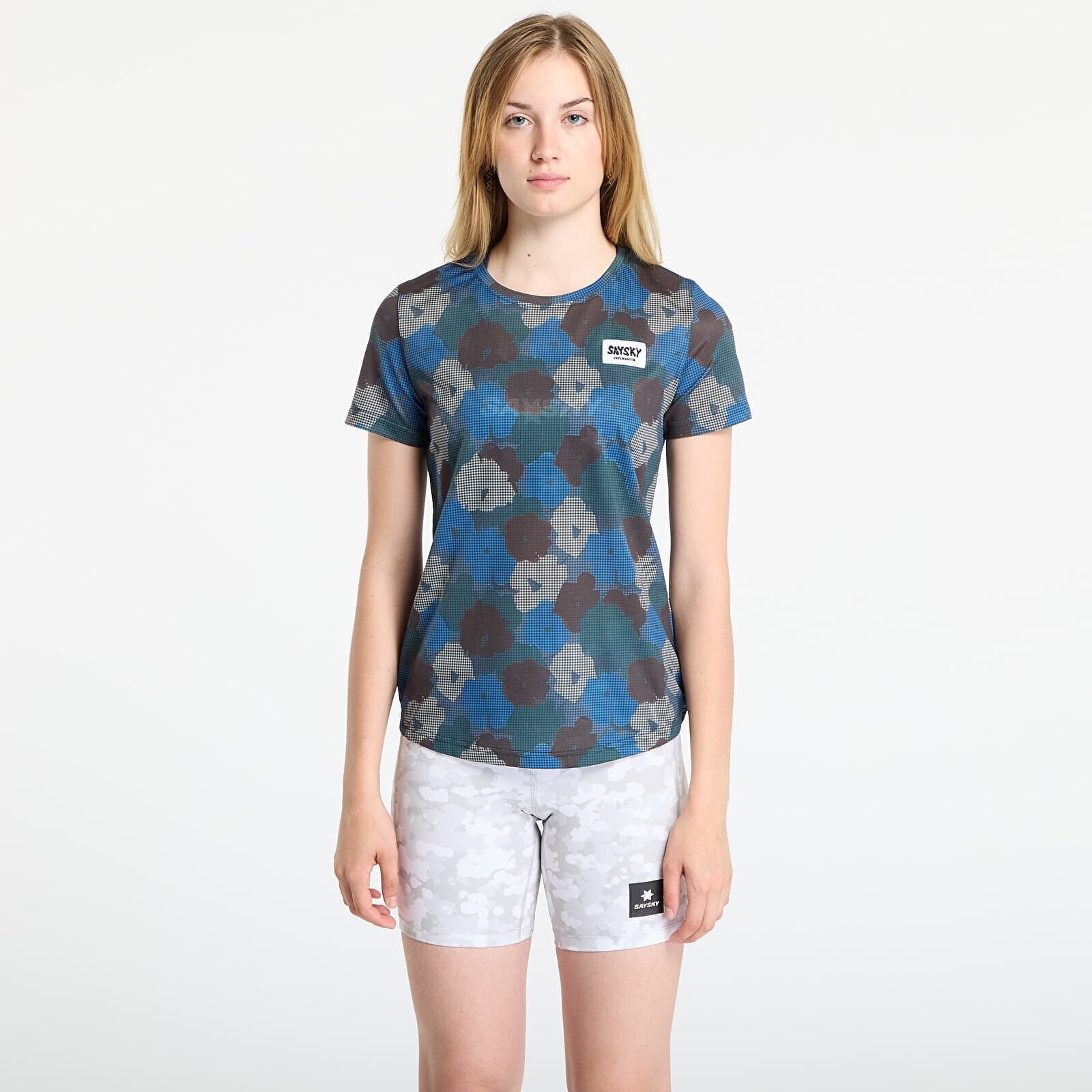 T-shirt SAYSKY W Flower Combat T-Shirt Blue Aop L