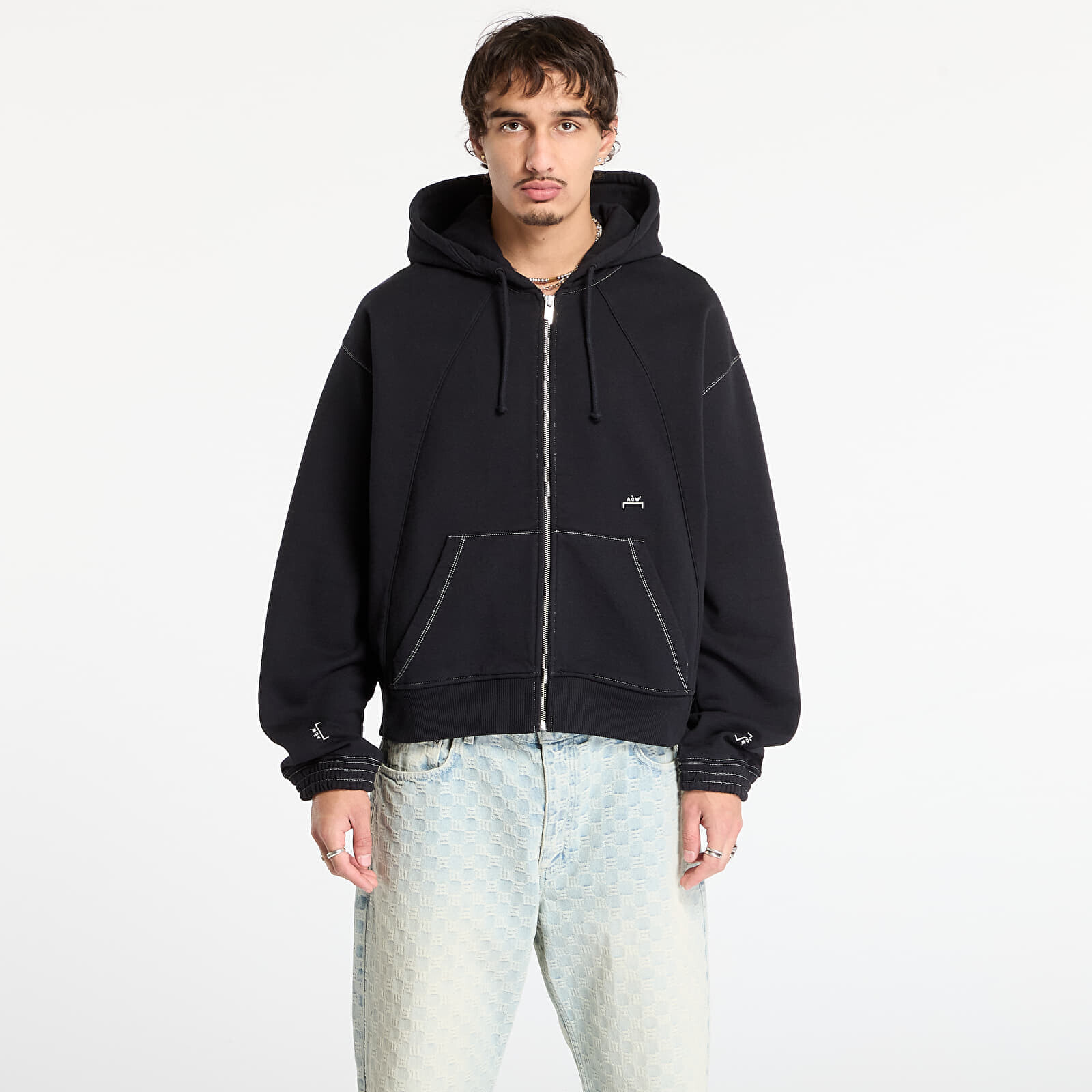 Sweatshirt A-COLD-WALL* Millbank Zip Hoodie Black XL