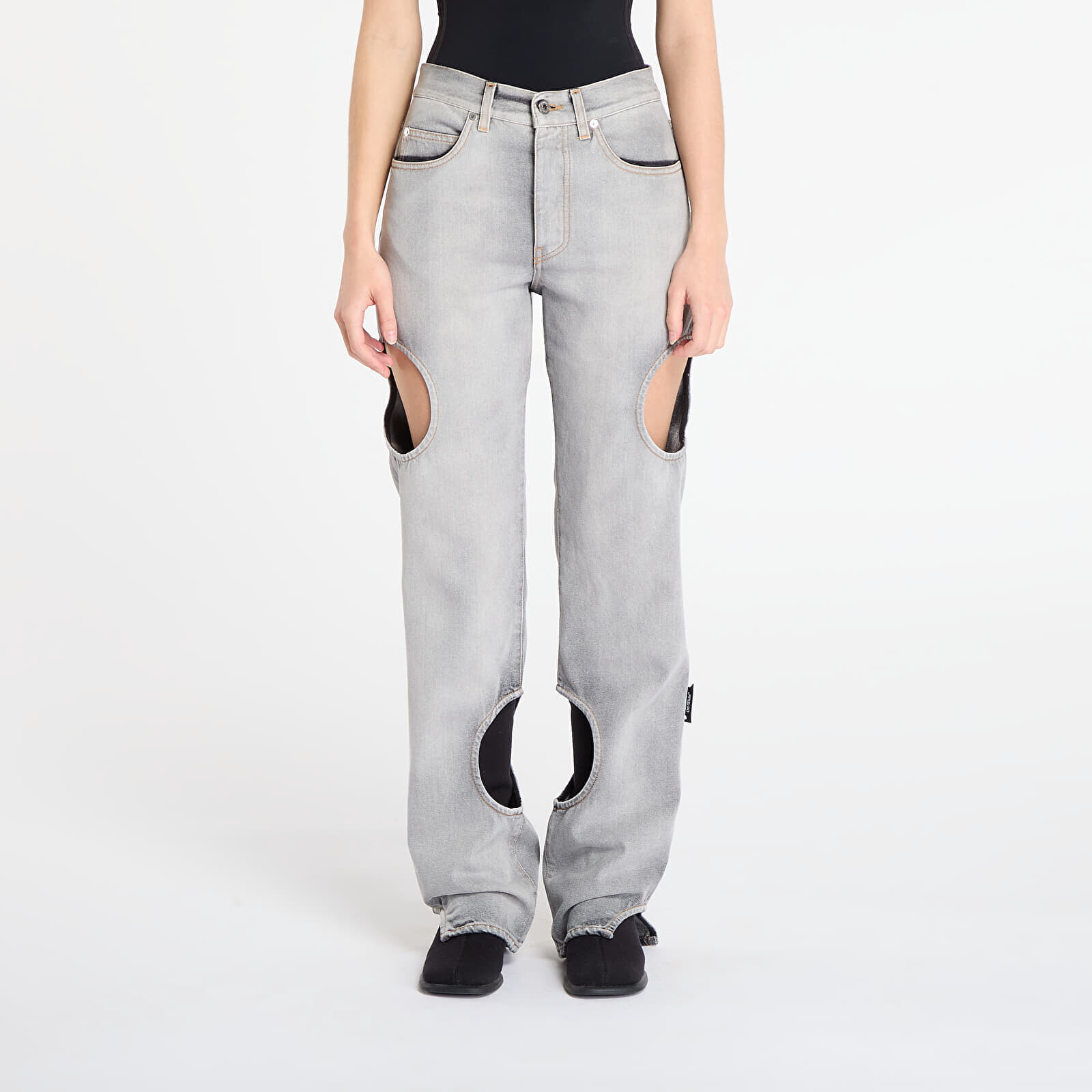 Jeans Off-White Meteor Denim Pants Bleach Black/ No Color 29