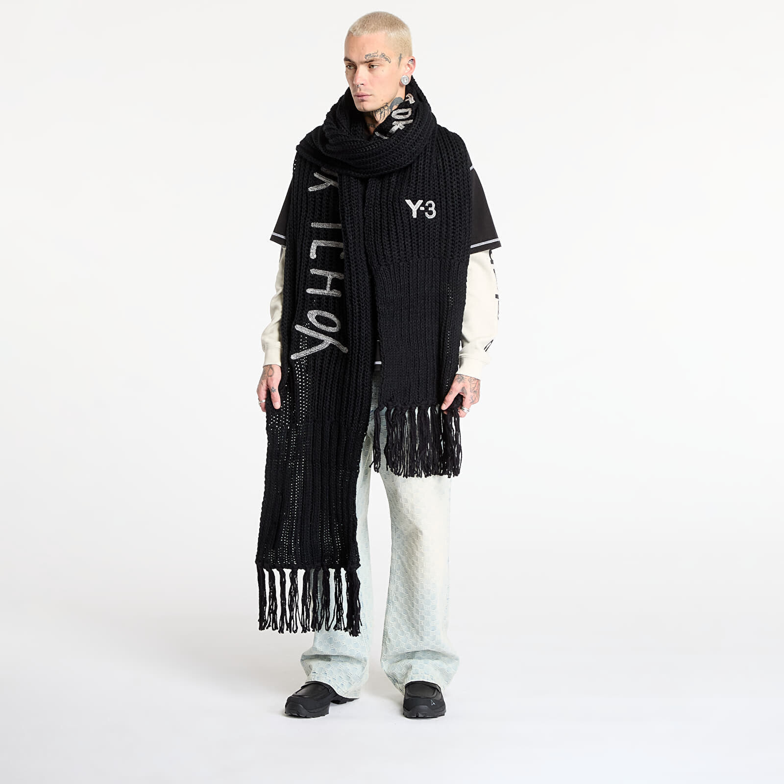 Scarf Y-3 Chunk Scarf Black Universal