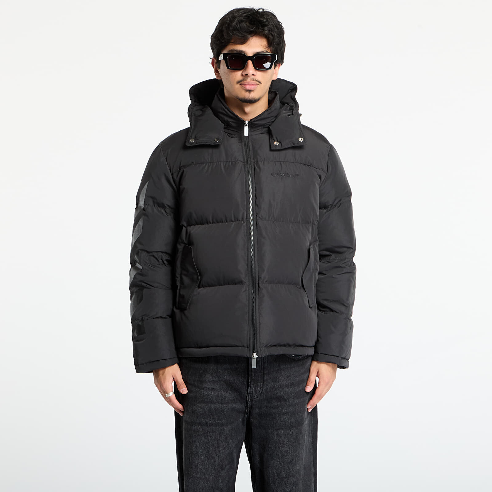 Jacket Off-White Diag Arrow Down Jacket Black/ Black XXL